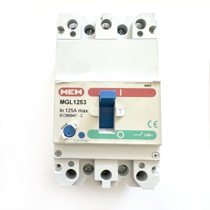 MEM MGL1253 Bill TLG1253 125A 125 Amp 3 Pole Phase MCCB MCB Circuit Breaker